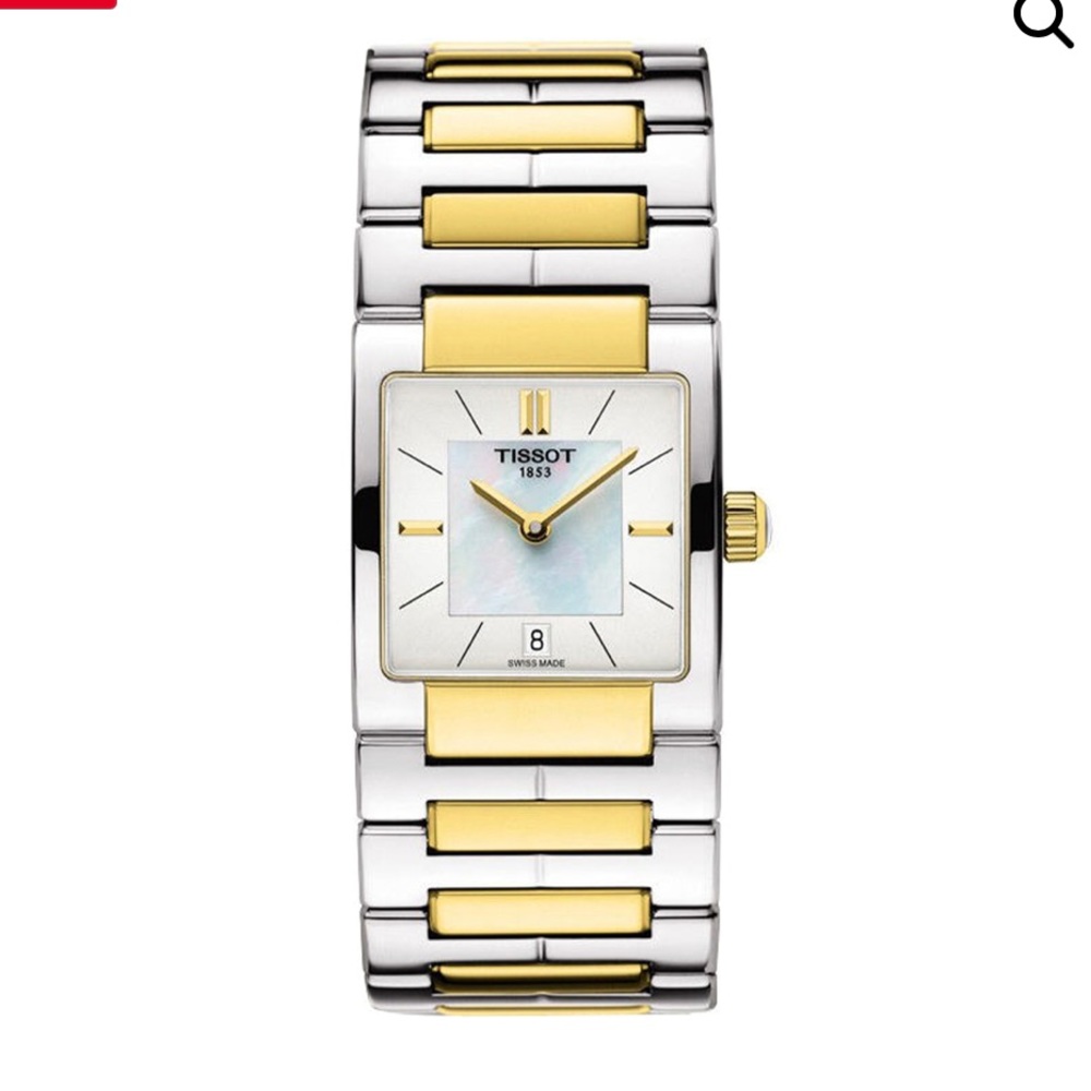 Tissot T-Lady Square 1853 Two Tone Watch